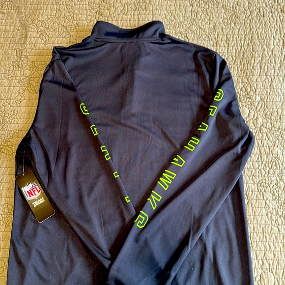 Seattle Seahawks 1/4 zip LS shirt - Picture 3 of 4